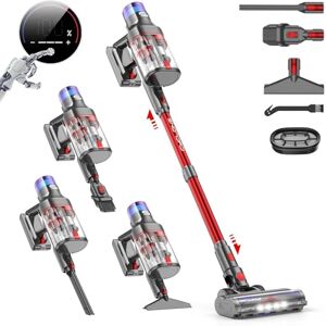 VSTOKY V15 Pro Max Krachtige draadloze stofzuiger, 58 kpa 600 W, 75 minuten looptijd en oplaadbare batterij, verticale stofzuiger voor dierenharen, tapijt, autovloer VSTOKY V15 Pro Max Krachtige draadloze stofzuiger, 58 kpa 600 W, 75 minuten looptijd en oplaadbare batterij, verticale stofzuiger voor dierenharen, tapijt, autovloer