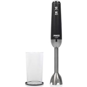Princess staafmixer, 1200 watt, roestvrijstalen messen, instelbare snelheid en turbo-functie, maatbeker Princess staafmixer, 1200 watt, roestvrijstalen messen, instelbare snelheid en turbo-functie, maatbeker