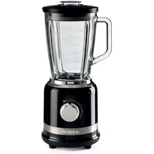 Ariete 585 moderne mixer, 1000 watt, 1,5 liter inhoud, 4 snelheden + pulsfunctie, glazen beker, maatbeker, 4 roestvrijstalen messen, zwart Ariete 585 moderne mixer, 1000 watt, 1,5 liter inhoud, 4 snelheden + pulsfunctie, glazen beker, maatbeker, 4 roestvrijstalen messen, zwart