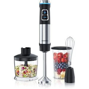 arendo Staafmixer van roestvrij staal 1200 W – puree mixer – continue snelheid – 4 messen – maatbeker 800 ml – garde arendo Staafmixer van roestvrij staal 1200 W – puree mixer – continue snelheid – 4 messen – maatbeker 800 ml – garde