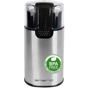 emerio Elektrische koffiemolen van roestvrij staal, inhoud 60 g, koffiemolen voor koffiebonen en noten, dubbel roestvrijstalen mes, veiligheidsdeksel, BPA-vrij emerio Elektrische koffiemolen van roestvrij staal, inhoud 60 g, koffiemolen voor koffiebonen en noten, dubbel roestvrijstalen mes, veiligheidsdeksel, BPA-vrij