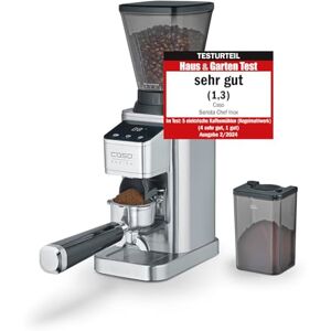 Caso BaristaChef Elektrische koffiemolen, conische molen van duurzaam roestvrij staal, met filterhouder, 48 nauwkeurige maalstanden, 450 tpm, individuele dosering Caso BaristaChef Elektrische koffiemolen, conische molen van duurzaam roestvrij staal, met filterhouder, 48 nauwkeurige maalstanden, 450 tpm, individuele dosering