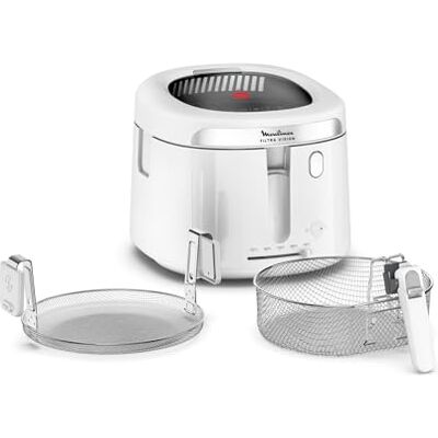 Moulinex Filtra Vision Friteuse – 1,2 kg friet – wit Moulinex Filtra Vision Friteuse – 1,2 kg friet – wit