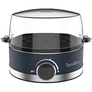 Terraillon NEW MOON Elektrische eierkoker, capaciteit 7 eieren, 410 W, geïntegreerde timer, geïntegreerd deksel, maatbeker, gelakte roestvrijstalen behuizing, blauw Terraillon NEW MOON Elektrische eierkoker, capaciteit 7 eieren, 410 W, geïntegreerde timer, geïntegreerd deksel, maatbeker, gelakte roestvrijstalen behuizing, blauw