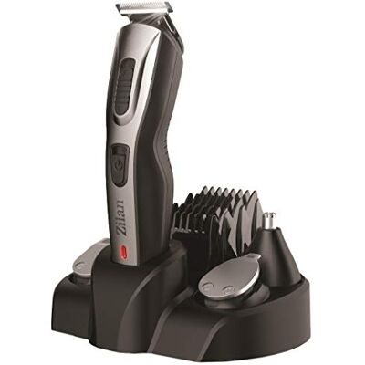 ADLER EUROPE 5-in-1 tondeuse, contourtrimmer, baardtrimmer, tondeuse, tondeuse voor lang haar, batterij of netvoeding, 10 opzetstukken, neus- en oortrimmer ADLER EUROPE 5-in-1 tondeuse, contourtrimmer, baardtrimmer, tondeuse, tondeuse voor lang haar, batterij of netvoeding, 10 opzetstukken, neus- en oortrimmer