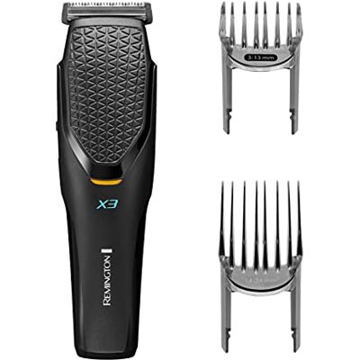 Remington tondeuse voor mannen zelfslijpende Japanse stalen mesjes, 22 snijlengtes, 2 snijgeleiders HC3000 Power X-serie Remington tondeuse voor mannen zelfslijpende Japanse stalen mesjes, 22 snijlengtes, 2 snijgeleiders HC3000 Power X-serie