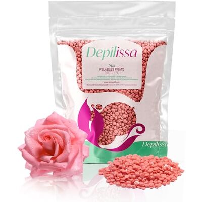 DEPILISSA Roze warme waxparels, effectieve ontharing voor alle huidtypes, effectieve ontharing voor gezicht, bikini, Braziliaans, benen, armen, zachte ontharing, gemaakt DEPILISSA Roze warme waxparels, effectieve ontharing voor alle huidtypes, effectieve ontharing voor gezicht, bikini, Braziliaans, benen, armen, zachte ontharing, gemaakt