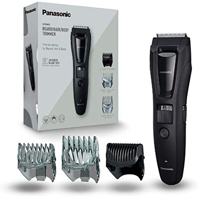 Panasonic ER-GB61-K503 Baard- en hoofdtrimmer voor heren, 3-in-1, oplaadbaar, roestvrij staal, lange levensduur van de batterij Panasonic ER-GB61-K503 Baard- en hoofdtrimmer voor heren, 3-in-1, oplaadbaar, roestvrij staal, lange levensduur van de batterij