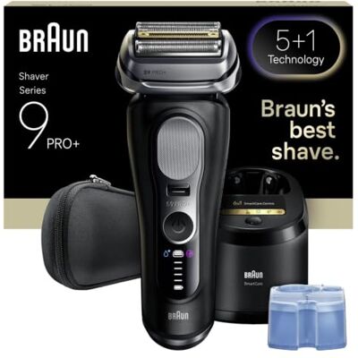 Braun Series 9 PRO Elektrisch scheerapparaat voor heren, 5+1 ultradunne precisiemesjes, Pro-SensoAdapt, scheerapparaat met 60 minuten accu, 6-in-1 SmartCare Center, nat en droog scheerapparaat, 9660 cc, zwart Braun Series 9 PRO Elektrisch scheerapparaat voor heren, 5+1 ultradunne precisiemesjes, Pro-SensoAdapt, scheerapparaat met 60 minuten accu, 6-in-1 SmartCare Center, nat en droog scheerapparaat, 9660 cc, zwart