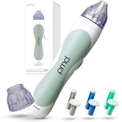 PMD Personal Microderm Classic Microdermabrasie-apparaat met gezichts- en lichaamsset exfoliërende kristallen en vacuümzuiging voor een frisse huid grijs PMD Personal Microderm Classic Microdermabrasie-apparaat met gezichts- en lichaamsset exfoliërende kristallen en vacuümzuiging voor een frisse huid grijs
