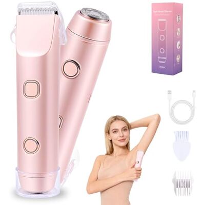 Carehabi Tondeuse bikini pour femme – Rasoir électrique 2 en 1 pour femme et rasoir intime avec large tête de rasage en céramique, étanche IPX7 pour rasage humide et sec, rechargeable par USB Type-C (rose) Carehabi Tondeuse bikini pour femme – Rasoir électrique 2 en 1 pour femme et rasoir intime avec large tête de rasage en céramique, étanche IPX7 pour rasage humide et sec, rechargeable par USB Type-C (rose)