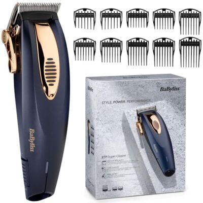 BaByliss XTP Super Clipper tondeuse voor heren, professionele kwaliteit, krachtige draadloze prestaties, 7475DU BaByliss XTP Super Clipper tondeuse voor heren, professionele kwaliteit, krachtige draadloze prestaties, 7475DU
