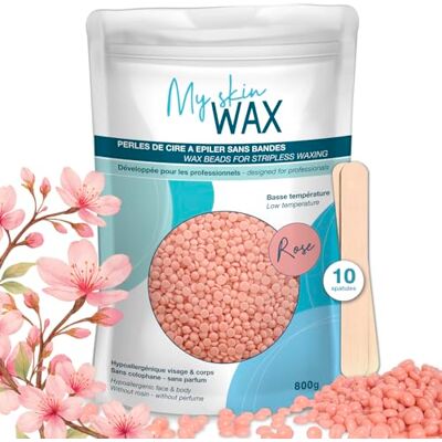 My Skin WAX Wasparels zonder band, 800 g, hypoallergeen, zachte ontharingswas zonder roodheid, speciaal voor de gevoelige huid voor mannen en vrouwen, gezicht, bikini, Braziliaans, roze My Skin WAX Wasparels zonder band, 800 g, hypoallergeen, zachte ontharingswas zonder roodheid, speciaal voor de gevoelige huid voor mannen en vrouwen, gezicht, bikini, Braziliaans, roze
