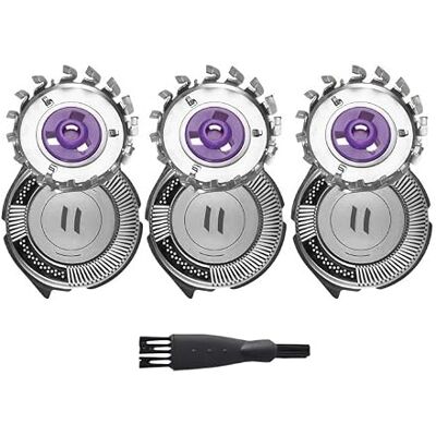 VITALUXE HQ8 Scheermesjes compatibel met Philips HQ8 HQ7 HQ6 PT8 PT7 elektrische scheerapparaten, HQ8 mesjes, reservemesjes voor elektrisch scheerapparaat, 3 stuks, 1 borstel VITALUXE HQ8 Scheermesjes compatibel met Philips HQ8 HQ7 HQ6 PT8 PT7 elektrische scheerapparaten, HQ8 mesjes, reservemesjes voor elektrisch scheerapparaat, 3 stuks, 1 borstel