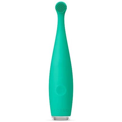 FOREO ISSA baby Ultra-hygiënische elektrische tandenborstel van siliconen voor baby's 0-4, ultra-hygiënische siliconen borstelkop, 100% schoon, 480 dagen/USB-oplaadbaar, groen FOREO ISSA baby Ultra-hygiënische elektrische tandenborstel van siliconen voor baby's 0-4, ultra-hygiënische siliconen borstelkop, 100% schoon, 480 dagen/USB-oplaadbaar, groen
