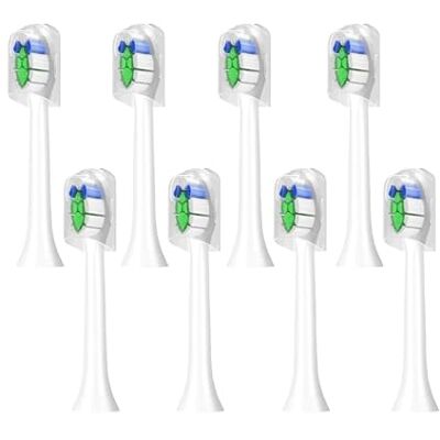 AuLYn Borstelkoppen geschikt voor elektrische tandenborstels serie HX3/HX6/HX9, 8-delig, zachte sproeiers HX6066/71 (wit) AuLYn Borstelkoppen geschikt voor elektrische tandenborstels serie HX3/HX6/HX9, 8-delig, zachte sproeiers HX6066/71 (wit)