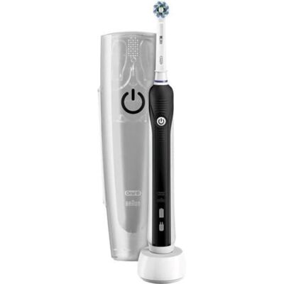 Oral-B Pro 1 750 Elektrische tandenborstel, oplaadbaar, 1 handvat, druksensor, 1 borstel en 1 reisetui, verwijdert tot 100% tandplak, zwart, cadeautip Oral-B Pro 1 750 Elektrische tandenborstel, oplaadbaar, 1 handvat, druksensor, 1 borstel en 1 reisetui, verwijdert tot 100% tandplak, zwart, cadeautip