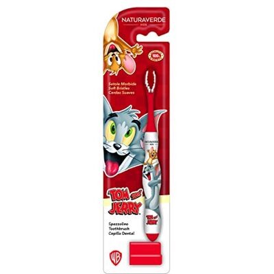Naturaverde Tandhygiëne en pleisters 7462 tandenborstel met Tom en Jerry deksel Naturaverde Tandhygiëne en pleisters 7462 tandenborstel met Tom en Jerry deksel