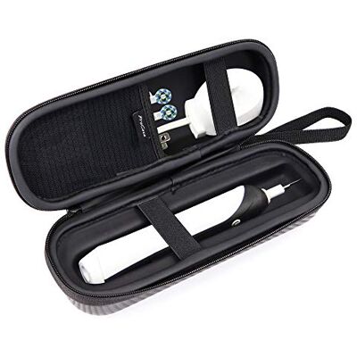 ProCase Schokbestendige hoes voor Oral B en Philips Sonicare of andere modellen van dezelfde grootte, duurzaam schokbestendig EVA, hygiënisch PU-leer, zwart, modern ProCase Schokbestendige hoes voor Oral B en Philips Sonicare of andere modellen van dezelfde grootte, duurzaam schokbestendig EVA, hygiënisch PU-leer, zwart, modern