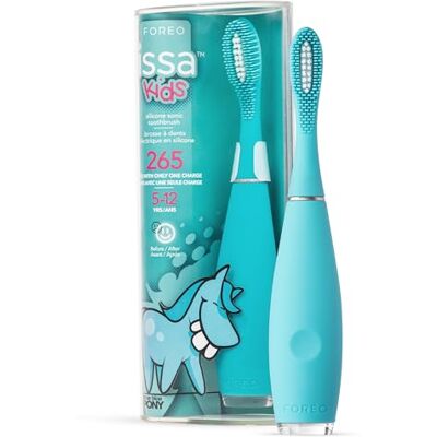 FOREO ISSA Kids elektrische tandenborstel, zeer hygiënisch, kindertandenborstels, 5-12 jaar, tanden, tandvlees, wangen en tong, reisaccessoires, waterdicht, 265 dagen/USB-oplaadbaar, blauw FOREO ISSA Kids elektrische tandenborstel, zeer hygiënisch, kindertandenborstels, 5-12 jaar, tanden, tandvlees, wangen en tong, reisaccessoires, waterdicht, 265 dagen/USB-oplaadbaar, blauw