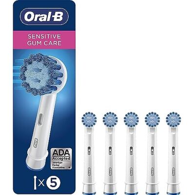 Oral-B Sensitive Vervangende elektrische tandenborstelkoppen, 5 stuks Oral-B Sensitive Vervangende elektrische tandenborstelkoppen, 5 stuks