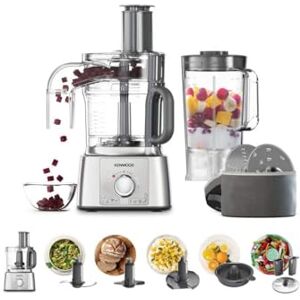 Kenwood FDP65.820SI MultiPro Express Keukenmachine met breed scala aan accessoires, 3 liter inhoud, 1000 W vermogen, 2 snelheden plus pulse, zilver Kenwood FDP65.820SI MultiPro Express Keukenmachine met breed scala aan accessoires, 3 liter inhoud, 1000 W vermogen, 2 snelheden plus pulse, zilver