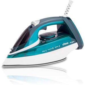 Ufesa Argon Stoomstrijkijzer, 3000 W, stoomstroom 0-40 g/min, stoomfunctie 200 g, keramische zool, stoom of droog, drievoudig anti-kalksysteem, druppelvrij Ufesa Argon Stoomstrijkijzer, 3000 W, stoomstroom 0-40 g/min, stoomfunctie 200 g, keramische zool, stoom of droog, drievoudig anti-kalksysteem, druppelvrij