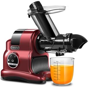 AMZCHEF Sapcentrifuge met grote vulbak van 80 mm, 150 W, 2 snelheden en retourfunctie, testwinnaar van de sapcentrifuge voor hele groenten en fruit, kleur rood AMZCHEF Sapcentrifuge met grote vulbak van 80 mm, 150 W, 2 snelheden en retourfunctie, testwinnaar van de sapcentrifuge voor hele groenten en fruit, kleur rood