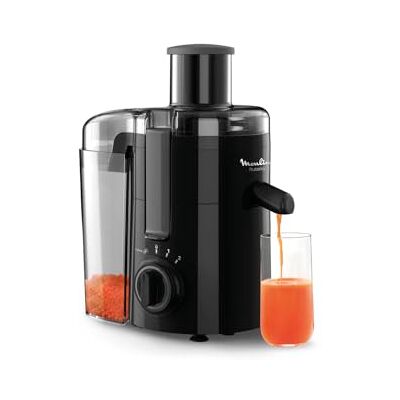Moulinex JU370810 Frutelia Plus Sapcentrifuge, 950 ml, 350 W, 2 snelheden, vulopening 6 cm, roestvrijstalen filter, compact, voor zelfgemaakt sap van groenten en fruit Moulinex JU370810 Frutelia Plus Sapcentrifuge, 950 ml, 350 W, 2 snelheden, vulopening 6 cm, roestvrijstalen filter, compact, voor zelfgemaakt sap van groenten en fruit