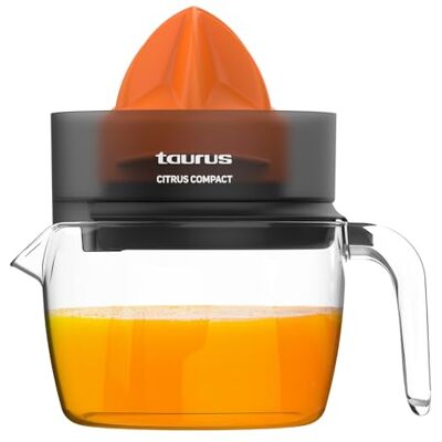 Taurus Elektrische citruspers Citrus Compact Dubbele rotatie Extra grote kegel Demonteerbaar Vaatwasmachinebestendig Compacte opslag BPA-vrij 800 ml Taurus Elektrische citruspers Citrus Compact Dubbele rotatie Extra grote kegel Demonteerbaar Vaatwasmachinebestendig Compacte opslag BPA-vrij 800 ml