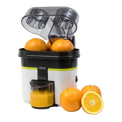 Cecotec EssentialVita Twice White Elektrische citruspers, 90 W, dubbele kop en snijder, vruchtvleesfilter, 500 ml glas, vaatwasmachinebestendige onderdelen (Zitrus Turbo) Cecotec EssentialVita Twice White Elektrische citruspers, 90 W, dubbele kop en snijder, vruchtvleesfilter, 500 ml glas, vaatwasmachinebestendige onderdelen (Zitrus Turbo)