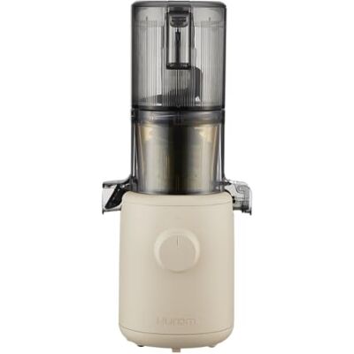 Hurom Slow Juicer H310 Elektrische sapcentrifuge, gemakkelijk te reinigen en stil, met zeeffilter, 150 W, BPA-vrij, slank design, 220 ml, beige Hurom Slow Juicer H310 Elektrische sapcentrifuge, gemakkelijk te reinigen en stil, met zeeffilter, 150 W, BPA-vrij, slank design, 220 ml, beige