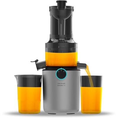 Cecotec Juice&Live 1500 Slim Fruit- en groentemixer, 200 W DC-motor, 1 versnelling en achteruitrijfunctie, mond 82 mm, 55 ± 5 rpm, eenvoudige montage en reiniging Cecotec Juice&Live 1500 Slim Fruit- en groentemixer, 200 W DC-motor, 1 versnelling en achteruitrijfunctie, mond 82 mm, 55 ± 5 rpm, eenvoudige montage en reiniging