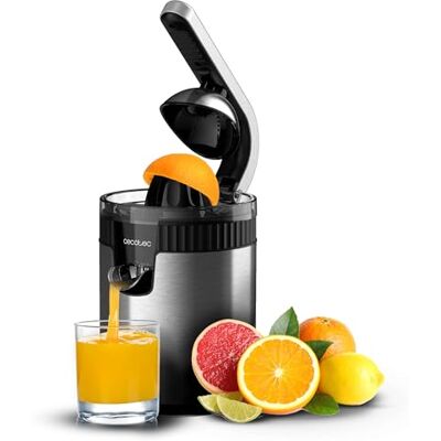 Cecotec Elektrische citruspers met arm voor sinaasappels en citrusvruchten Xqueeze RetroJuice 600 Steel. 600 W, retrostijl, roestvrijstalen filter, kunststof kegel, hendel voor het extraheren van pulp Cecotec Elektrische citruspers met arm voor sinaasappels en citrusvruchten Xqueeze RetroJuice 600 Steel. 600 W, retrostijl, roestvrijstalen filter, kunststof kegel, hendel voor het extraheren van pulp