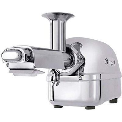 Angel 5500 Horizontale sapcentrifuge voor groenten en fruit, 100% roestvrij staal, met 3 extractieniveaus en een vermogen van 3 paarden, professionele kwaliteit Angel 5500 Horizontale sapcentrifuge voor groenten en fruit, 100% roestvrij staal, met 3 extractieniveaus en een vermogen van 3 paarden, professionele kwaliteit