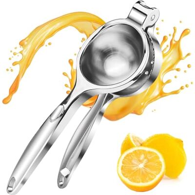 Ravytha Handmatige citroenpers, professionele handmatige citruspers, aluminium citruspers, diameter 7 cm, handmatige citruspers voor keuken, bar en restaurant (zilver) Ravytha Handmatige citroenpers, professionele handmatige citruspers, aluminium citruspers, diameter 7 cm, handmatige citruspers voor keuken, bar en restaurant (zilver)