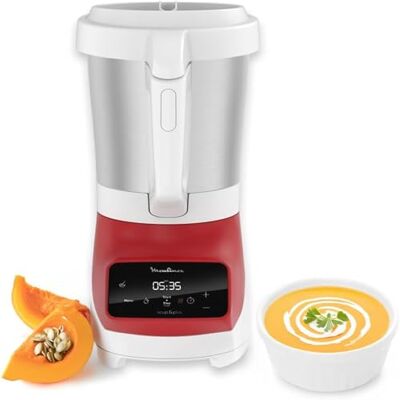 Moulinex Blender Soup Plus – smoothies mix – kom 2 l – roestvrij staal Deze soepmaker bereidt soepen voor 8 personen, mengt smoothies, kookt automatisch, houdt 40 minuten warm Moulinex Blender Soup Plus – smoothies mix – kom 2 l – roestvrij staal Deze soepmaker bereidt soepen voor 8 personen, mengt smoothies, kookt automatisch, houdt 40 minuten warm