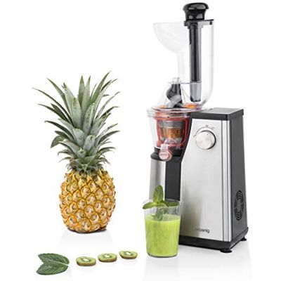 H.Koenig GSX18 Verticale sapcentrifuge voor groenten en fruit, BPA-vrij, brede opening, zachte druk, 60 omwentelingen, omgekeerde functie, stille motor, 400 W H.Koenig GSX18 Verticale sapcentrifuge voor groenten en fruit, BPA-vrij, brede opening, zachte druk, 60 omwentelingen, omgekeerde functie, stille motor, 400 W