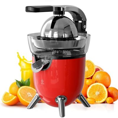 Woox Elektrische citruspers 100 W met hefboomarm, stille citruspers met 2 kegels voor citroenen en grapefruit, druppelvrije uitloop, BPA-vrij, afneembaar en gemakkelijk te reinigen Woox Elektrische citruspers 100 W met hefboomarm, stille citruspers met 2 kegels voor citroenen en grapefruit, druppelvrije uitloop, BPA-vrij, afneembaar en gemakkelijk te reinigen