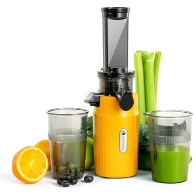 Ventray Sapcentrifuge – Slow Juicer zachte druk 60 omwentelingen, koude pers, omgekeerde kauwfunctie, sapcentrifuge voor groenten en fruit, BPA-vrij, gemakkelijk te reinigen, zonnegeel Ventray Sapcentrifuge – Slow Juicer zachte druk 60 omwentelingen, koude pers, omgekeerde kauwfunctie, sapcentrifuge voor groenten en fruit, BPA-vrij, gemakkelijk te reinigen, zonnegeel
