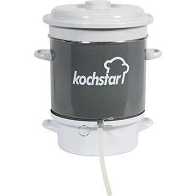 Kochstar K16104128 sapcentrifuge voor groenten en fruit, standaard, geëmailleerd, voor alle warmtebronnen, inclusief inductie, inhoud 8 kg, 39 x 29,5 x 41 cm, wit Kochstar K16104128 sapcentrifuge voor groenten en fruit, standaard, geëmailleerd, voor alle warmtebronnen, inclusief inductie, inhoud 8 kg, 39 x 29,5 x 41 cm, wit