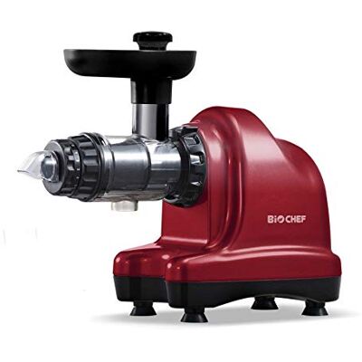 Bio Chef BioChef Axis Cold Press Juicer Sapcentrifuge Horizontale kauwmachine voor tarwegras, groenten en fruit met 20 jaar BioChef garantie (rood) Bio Chef BioChef Axis Cold Press Juicer Sapcentrifuge Horizontale kauwmachine voor tarwegras, groenten en fruit met 20 jaar BioChef garantie (rood)