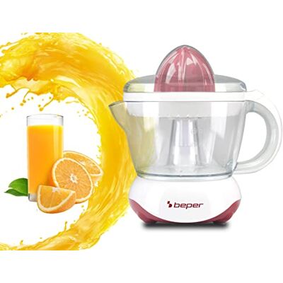 BEPER BP.101H Elektrische citruspers – citruspers voor sinaasappels en citroenen, wit/rood BEPER BP.101H Elektrische citruspers – citruspers voor sinaasappels en citroenen, wit/rood