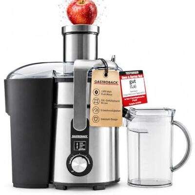 GASTROBACK Sapcentrifuge 40151 Design Multi Juicer Digital, professionele motor 1300 W, XXL vulsleuf (Ø 84 mm), 5 snelheden GASTROBACK Sapcentrifuge 40151 Design Multi Juicer Digital, professionele motor 1300 W, XXL vulsleuf (Ø 84 mm), 5 snelheden