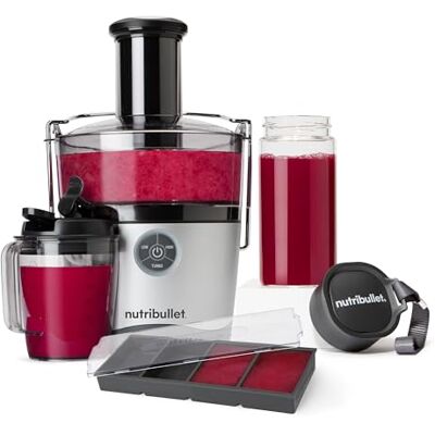NutriBullet Citruspers Pro 1000 W, grote pulpcontainer van 2 liter en sapkan van 800 ml, drie snelheden, brede 7,6 cm kabelgoot en vaatwasmachinebestendig, inclusief fles NutriBullet Citruspers Pro 1000 W, grote pulpcontainer van 2 liter en sapkan van 800 ml, drie snelheden, brede 7,6 cm kabelgoot en vaatwasmachinebestendig, inclusief fles