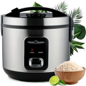 ProfiCook PC RK 1285 rijstkoker voor 3 kg, snelle bereiding zonder verbranding, warmhoudfunctie, met maatbeker en rijstlepel, rijstkoker met stoompan ProfiCook PC RK 1285 rijstkoker voor 3 kg, snelle bereiding zonder verbranding, warmhoudfunctie, met maatbeker en rijstlepel, rijstkoker met stoompan