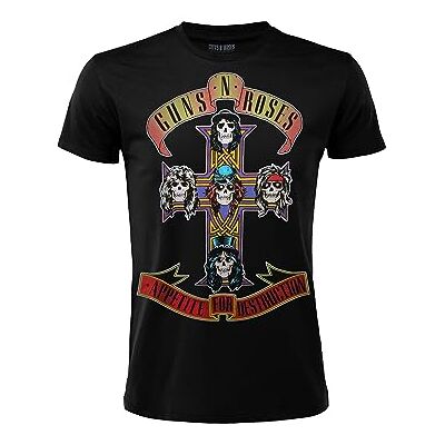 Crazy For Rock T-shirt Guns N Roses Appetite for Destruction T-shirt Hard Rock Band officieel shirt album vinyl cd unisex heren dames zwart volwassenen jongens, zwart., XS XS Crazy For Rock T-shirt Guns N Roses Appetite for Destruction T-shirt Hard Rock Band officieel shirt album vinyl cd unisex heren dames zwart volwassenen jongens, zwart., XS XS