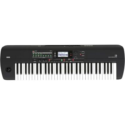 Korg i3 Music Workstation Synthesizer voor werkstation met meegeleverde software Zwart Korg i3 Music Workstation Synthesizer voor werkstation met meegeleverde software Zwart