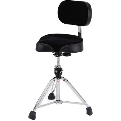 Gibraltar Batterij kruk, 9000 Series Moto Saddle drumkruk met Backrest Pro Series, 9608MB (diameter: 42cm, tweepolige basis, rubberen voetjes 'Super Foot') Gibraltar Batterij kruk, 9000 Series Moto Saddle drumkruk met Backrest Pro Series, 9608MB (diameter: 42cm, tweepolige basis, rubberen voetjes 'Super Foot')