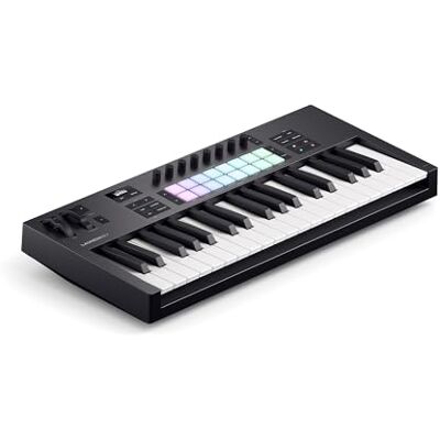 Novation Launchkey 37 MK4 USB MIDI Master Keyboard USB, 37 synth-toetsen, 16 snelheids-gevoelige pads, pitch/mod-wielen, OLED-display, schaal- en chord-modi, MIDI Novation Launchkey 37 MK4 USB MIDI Master Keyboard USB, 37 synth-toetsen, 16 snelheids-gevoelige pads, pitch/mod-wielen, OLED-display, schaal- en chord-modi, MIDI